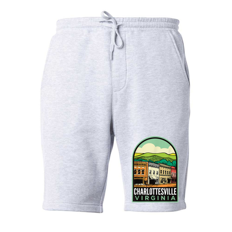 Charlottesville Va Historic Downtown Vintage T Shi Fleece Short | Artistshot