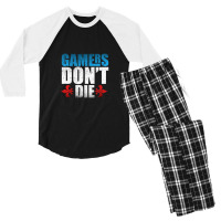 Gamers Don't Die 1 Men's 3/4 Sleeve Pajama Set | Artistshot