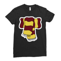 Red And Yellow Stripey Scarf Ladies Fitted T-shirt | Artistshot