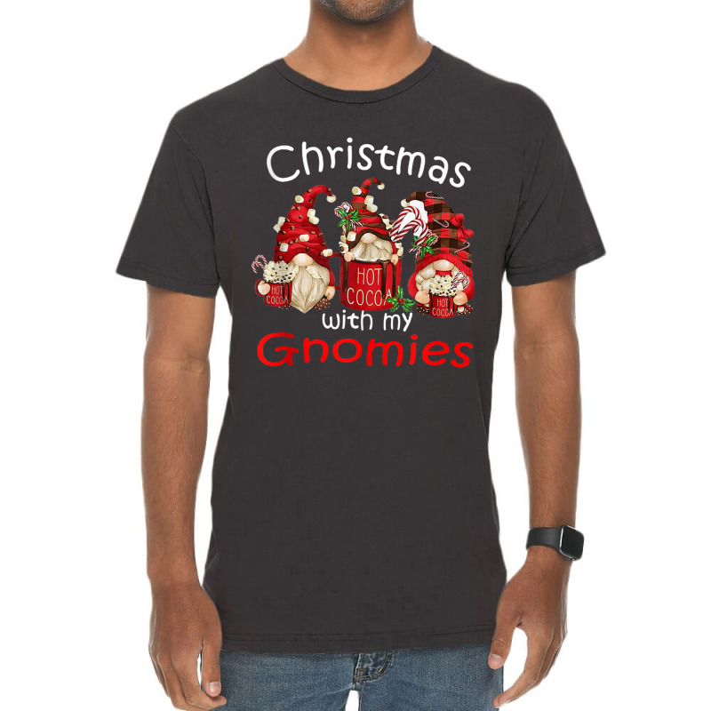 Gnome Buffalo Plaid Red Family Christmas For Women Vintage T-shirt | Artistshot