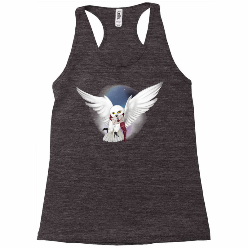 Snowy White Owl 12 Racerback Tank by quillhaileyv | Artistshot