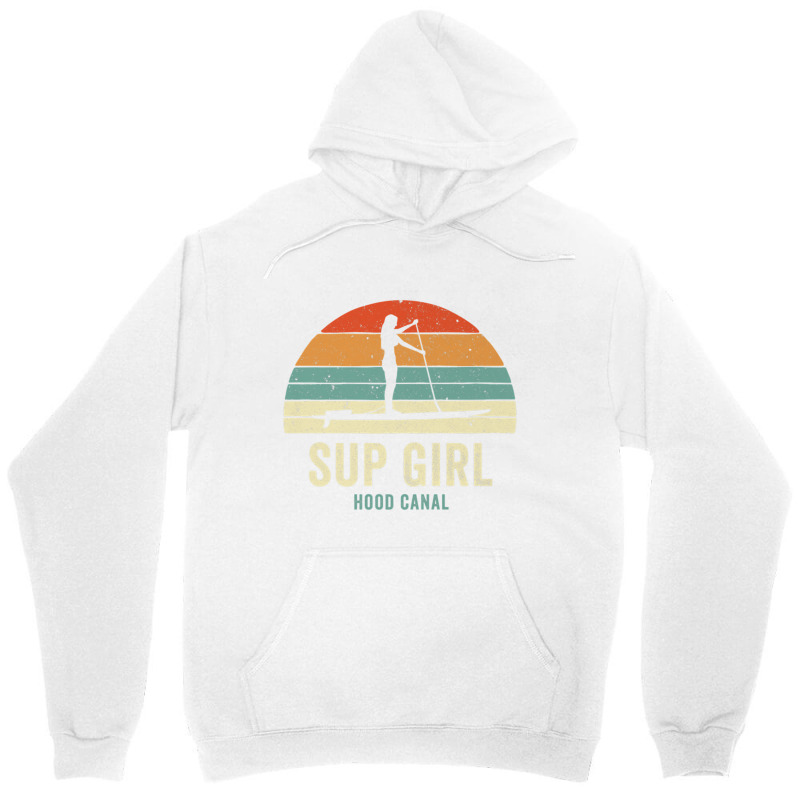 Hood Canal Woman On Sup Girl Retro Vintage Style P Unisex Hoodie by thurz | Artistshot