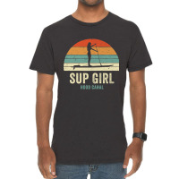 Hood Canal Woman On Sup Girl Retro Vintage Style P Vintage T-shirt | Artistshot