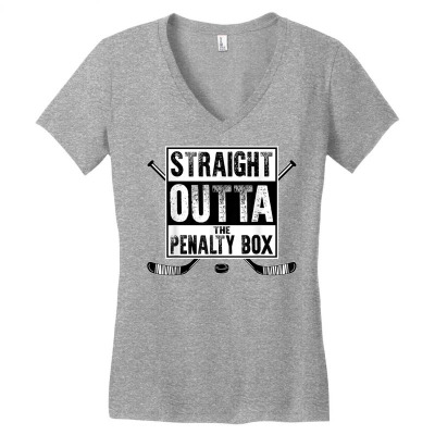 Ice Hockey Player Gift Straight Outta The Penalty Box Shirt T Shirt Women's V-neck T-shirt Designed By Adam.troare