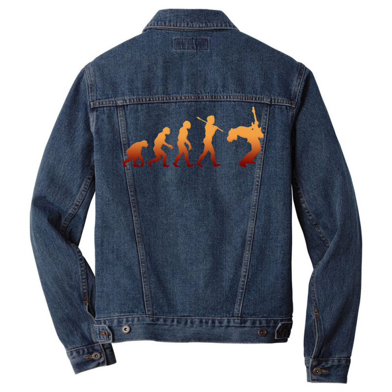 Evolution Of A Guitar Player Men Denim Jacket | Artistshot