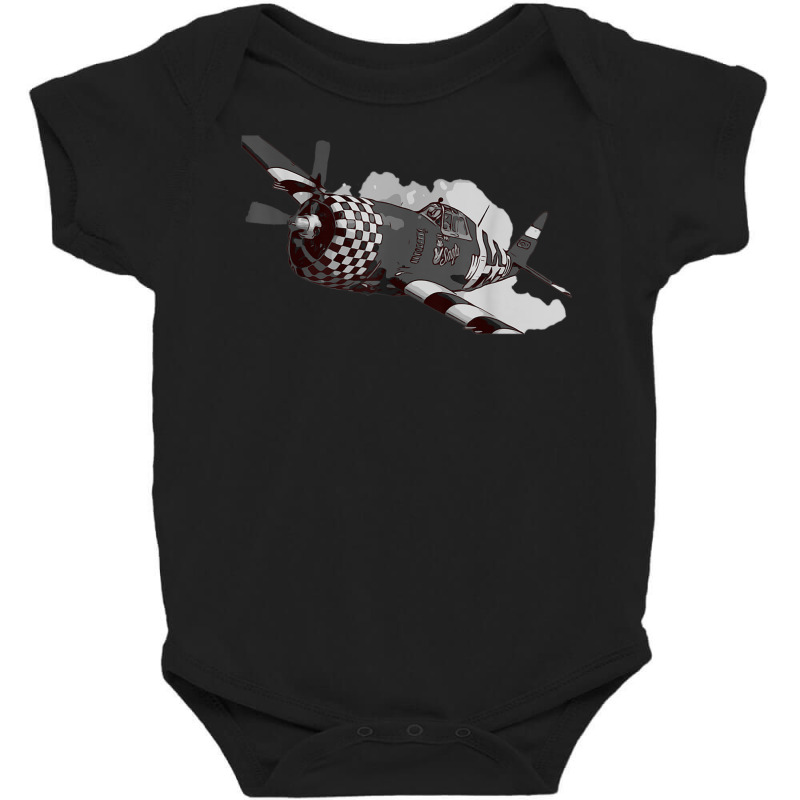 P 47 Thunderbolt Warbird Warplane Aircraft T Shirt Baby Bodysuit | Artistshot