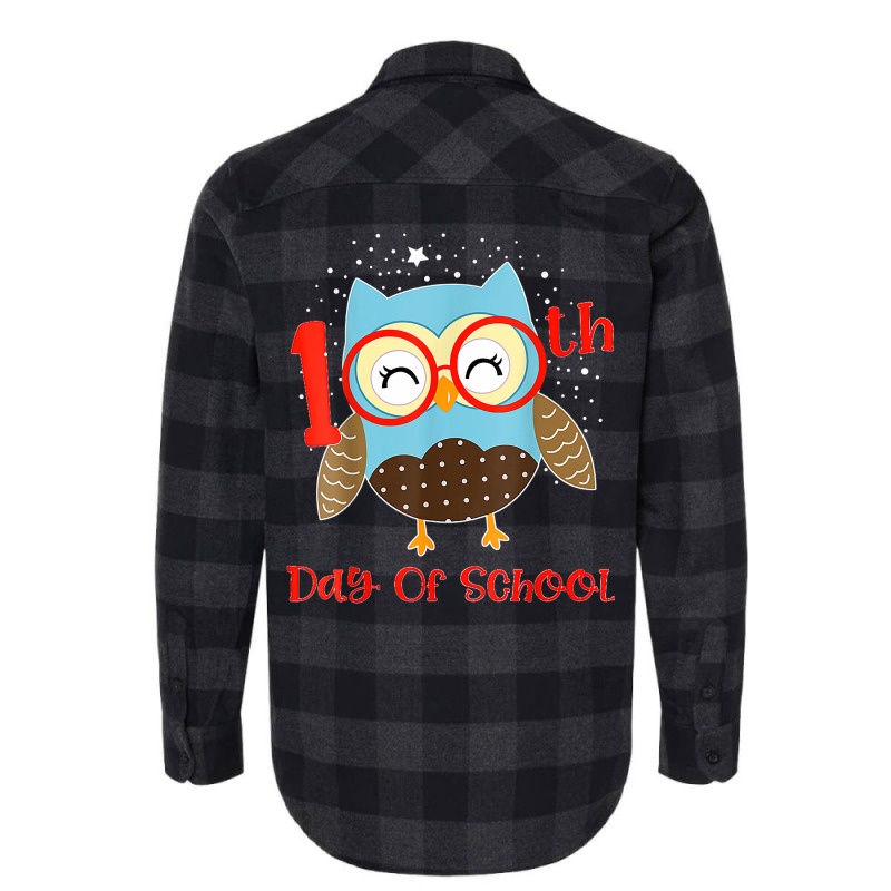 Cute Owl 100th Day Of School 100 Days Smarter Tee Flannel Shirt | Artistshot