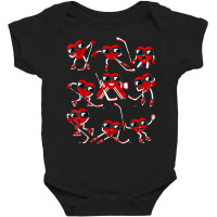 Valentines Day Heart Ice Hockey Player Funny Boys Baby Bodysuit | Artistshot