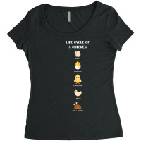 Lifetime Of A Chicken Vintage Women's Triblend Scoop T-shirt | Artistshot