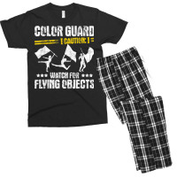 Color Guard Caution Watch For Flying Objects   Fla Men's T-shirt Pajama Set | Artistshot