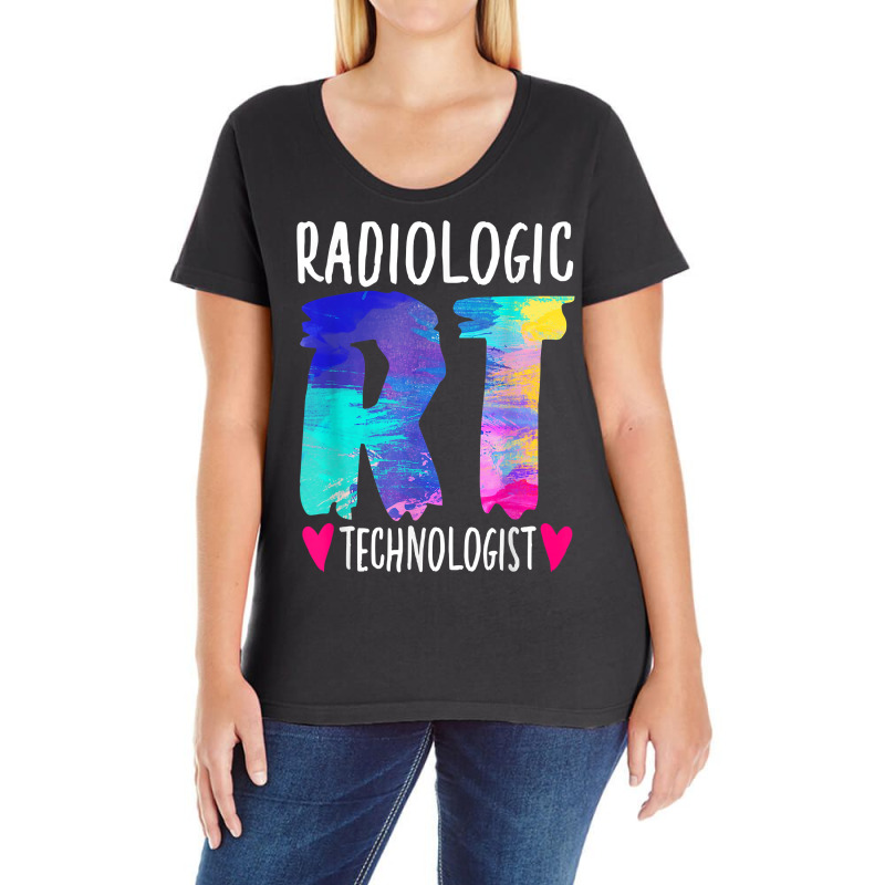 Colorful Radiologic Technologist Rt Radiology X Ra Ladies Curvy T-Shirt by chomibe | Artistshot