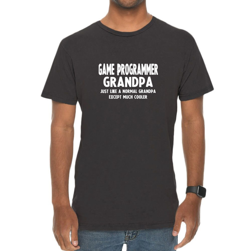 Gifts For Game Programmer's Grandpa 1 Vintage T-shirt | Artistshot