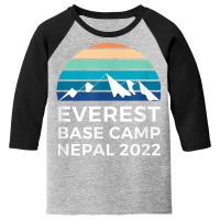 Mt. Everest Base Camp Trek 2022 For Mountain Lover Youth 3/4 Sleeve | Artistshot