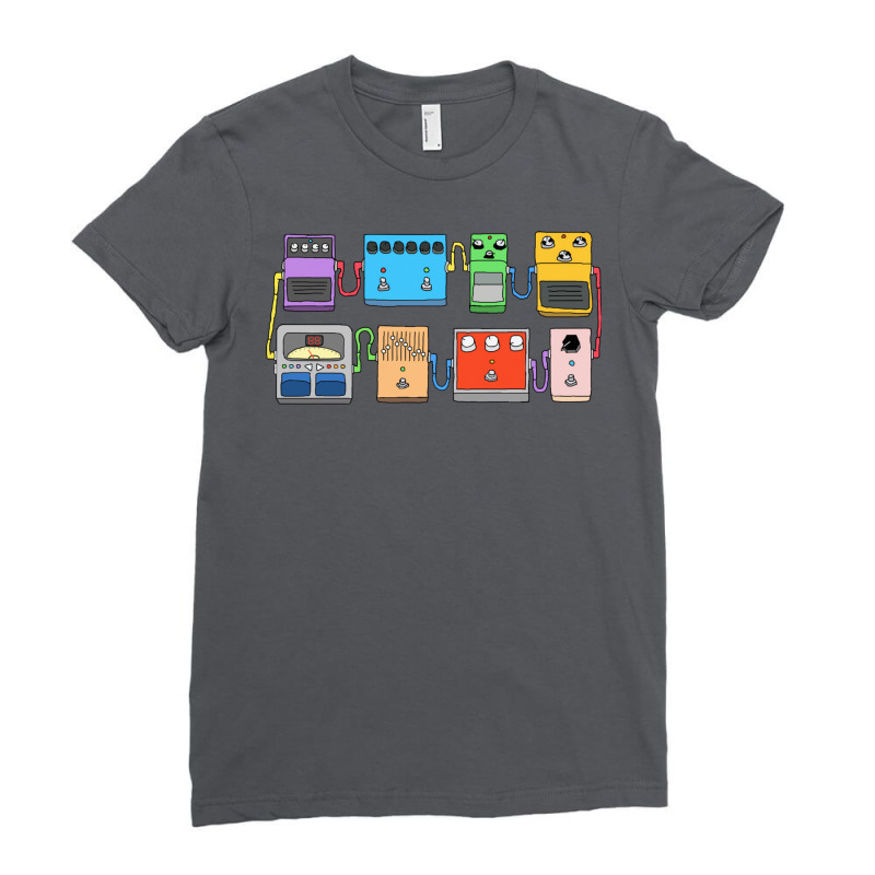 Guitar Pedals Recording Studio Engineer Guitarist Ladies Fitted T-Shirt by clemontaingm | Artistshot