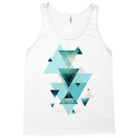 Geometric Triangle Compilation In Teal Tank Top | Artistshot