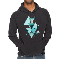 Geometric Triangle Compilation In Teal Vintage Hoodie | Artistshot