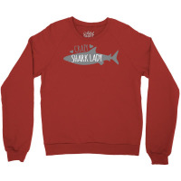 Crazy Shark Lady Crewneck Sweatshirt | Artistshot