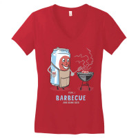 Yeah I Barbecue And Drink Beer Cute Novelty Happy Women's V-neck T-shirt | Artistshot