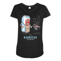 Yeah I Barbecue And Drink Beer Cute Novelty Happy Maternity Scoop Neck T-shirt | Artistshot