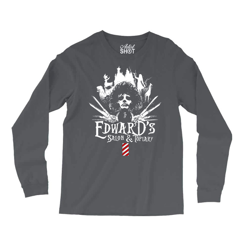 Edward's Salon And Topiary   Edward Scissorhands Long Sleeve Shirts by filesphomp | Artistshot