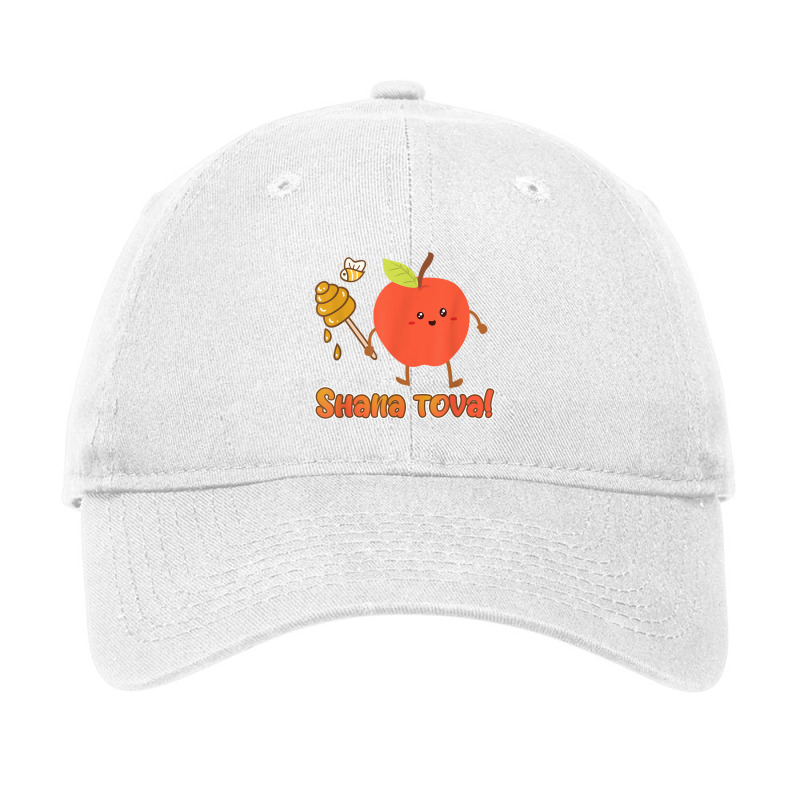 Shana Tova   Rosh Hashanah Kids Kawaii Apple And H Adjustable Cap | Artistshot