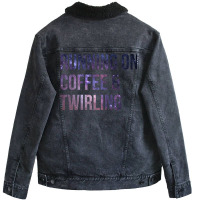 Twirling Girl Unisex Sherpa-lined Denim Jacket | Artistshot