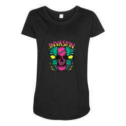 invasion tee i want to believe Maternity Scoop Neck T-shirt | Artistshot