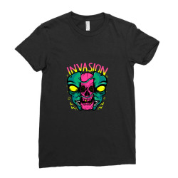 invasion tee i want to believe Ladies Fitted T-Shirt | Artistshot