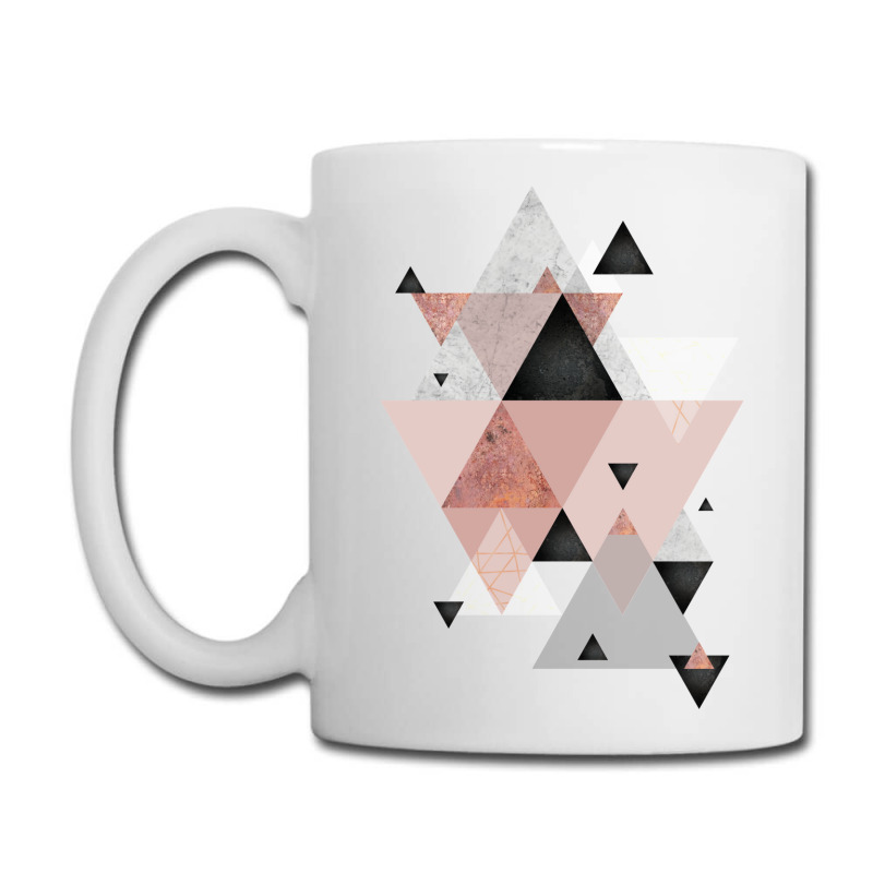 Geometric Compilation In Rose Gold And Blush Pink Coffee Mug | Artistshot