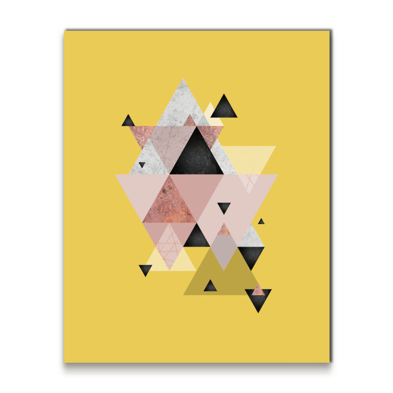 Geometric Compilation In Rose Gold And Blush Pink Metal Print Vertical | Artistshot