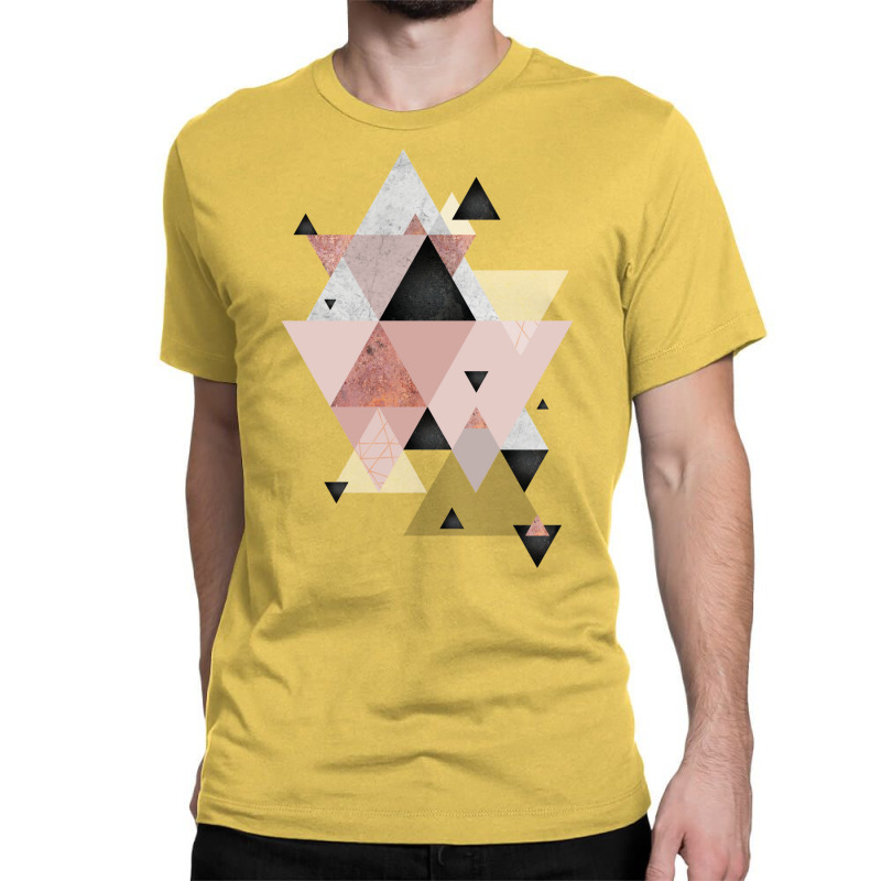 Geometric Compilation In Rose Gold And Blush Pink Classic T-shirt | Artistshot