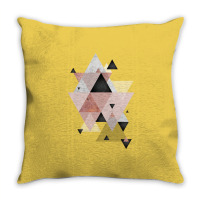 Geometric Compilation In Rose Gold And Blush Pink Throw Pillow | Artistshot