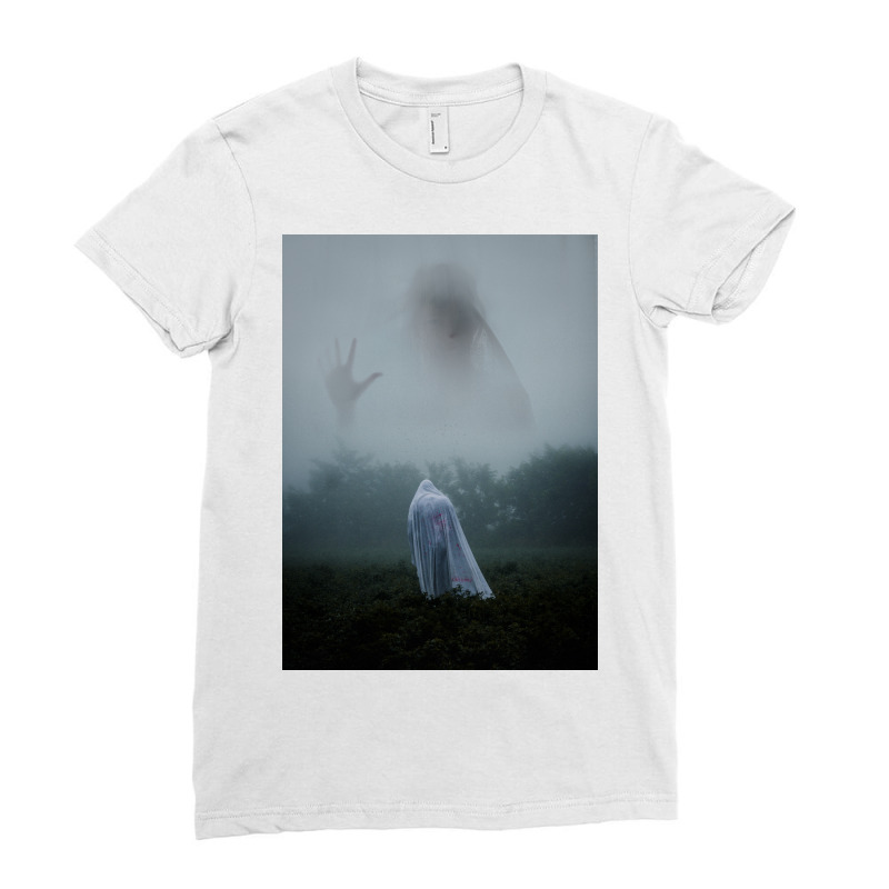 Ghost Ladies Fitted T-Shirt by omerpsd | Artistshot