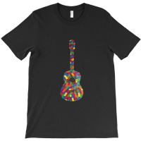 Classical Guitar Colorful Texture T-shirt | Artistshot