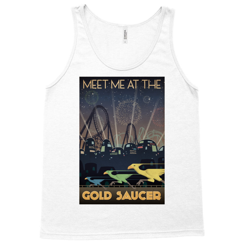 Final Fantasy Vii Gold Saucer Travel Poster Tank Top by cowdenwoonu | Artistshot