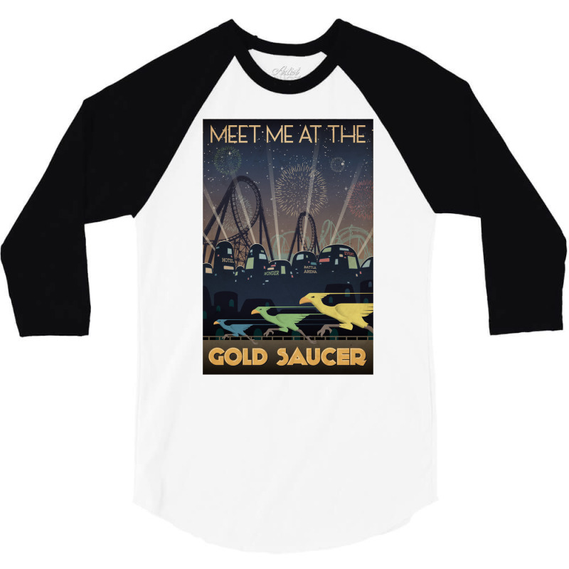 Final Fantasy Vii Gold Saucer Travel Poster 3/4 Sleeve Shirt by cowdenwoonu | Artistshot