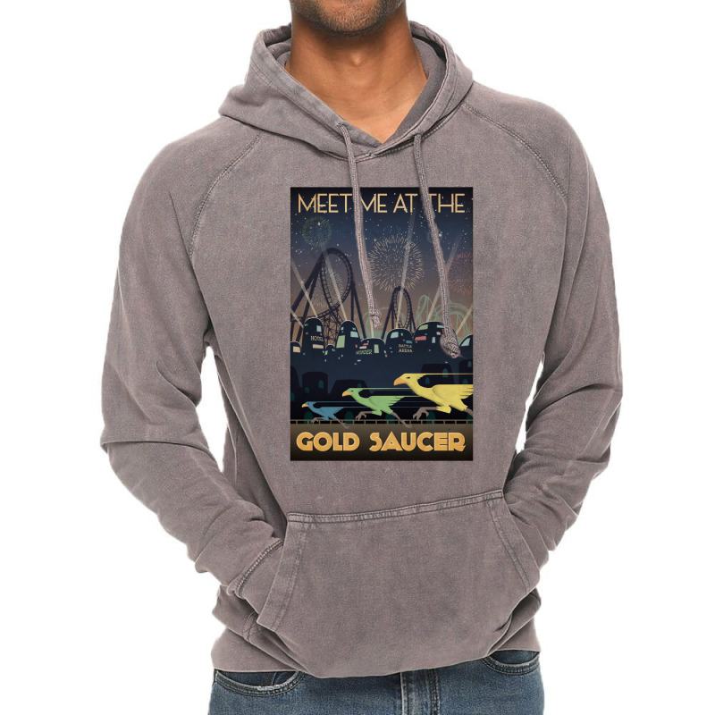 Final Fantasy Vii Gold Saucer Travel Poster Vintage Hoodie by cowdenwoonu | Artistshot