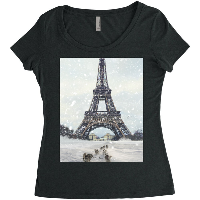 Paris Women's Triblend Scoop T-shirt by omerpsd | Artistshot