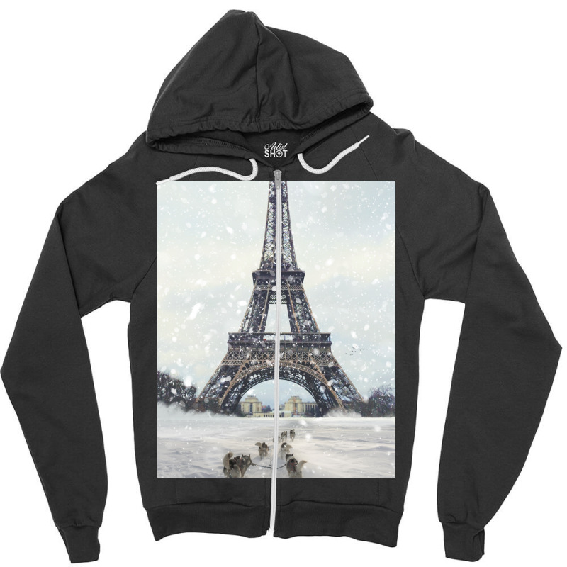 Paris Zipper Hoodie by omerpsd | Artistshot