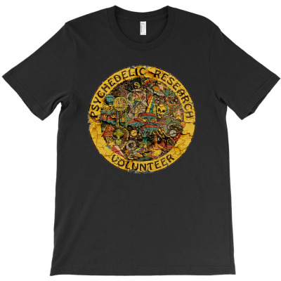 Psychedelic Research Volunteer Vintage Edition T-shirt Designed By Manganto