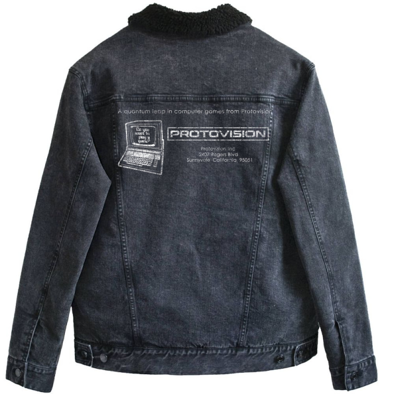 Protovision Computer Games Wargames Unisex Sherpa-Lined Denim Jacket by SaraBachmann | Artistshot