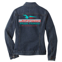 Johnson Skee Horse Vintage Snomobiles Ladies Denim Jacket | Artistshot