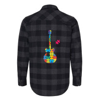 Color Puzzle Semi Hollow Electric Guitar Silhouett Flannel Shirt | Artistshot