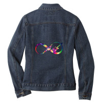 Electric Guitar Infinity Tie Dye Ladies Denim Jacket | Artistshot