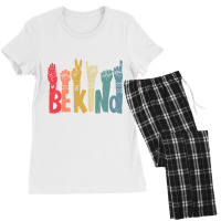 Unity Day Orange Be Kind Sign Language Hand Anti B Women's Pajamas Set | Artistshot