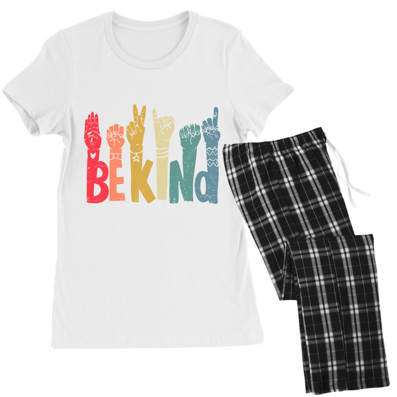 Unity Day Orange Be Kind Sign Language Hand Anti B Women's Pajamas Set by ravand | Artistshot