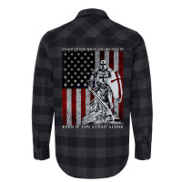 Knight Templar American Flag Crusader T Shirt Flannel Shirt | Artistshot