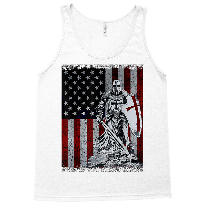 Knight Templar American Flag Crusader T Shirt Tank Top | Artistshot