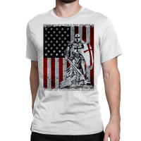 Knight Templar American Flag Crusader T Shirt Classic T-shirt | Artistshot