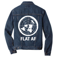 Flat Af Flat Earth Society Men Denim Jacket | Artistshot